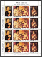 Ras Al Khaima - 509f/ N° 368 / 370 / 372 A Tableau (Painting) Titian Venus ** MNH Feuille Sheet - Religion