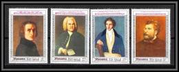 Manama - 5034d/ N°188/191 A Music Composers Musique Bellini Liszt Bach Bizet Neuf ** MNH  - Manama