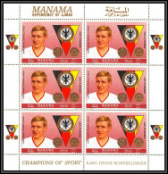 Manama - 5024/ N°144 A Karl Heinz Schnellinger TIRAGE PAPIER GLACE Special Photo Paper Football Soccer Neuf ** MNH - Andere & Zonder Classificatie