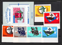 Manama - 5005/ N°31/36 B + Bloc 37 World Scouts Jamboree Farragut Usa 1967 Neuf ** MNH - Unused Stamps
