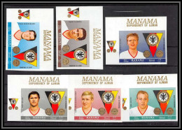 Manama - 3494/ N°141/146 B Beckenbauer Seeler German Football Soccer Players Neuf ** MNH Non Dentelé Imperf - Manama