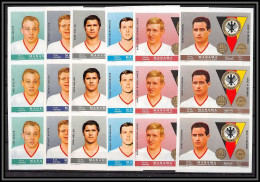 Manama - 3495/ N°141/146 B Beckenbauer Seeler German Football Soccer Players Neuf ** MNH Non Dentelé Imperf Bande 3 - Autres & Non Classés