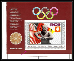 Manama - 3477/ Bloc N°33 A Boxe Boxing Jeux Olympiques (olympic Games) MEXICO 1968 Neuf ** MNH Proof Essais - Manama
