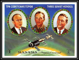 Manama - 3467/ Bloc N°201 Soviet Cosmonauts Heroes 1971 Soyuz 11 Espace (space) Neuf ** MNH Russia - Asie