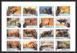 Manama - 3465g/ N°514/529 B Animals 1971 Neuf ** MNH Rhinoceros Crocodile Non Dentelé  - Other & Unclassified