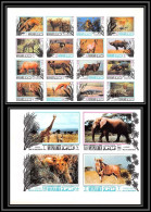 Manama - 3465d/ N°514/533 B Protection Of Animals 1971 Neuf ** MNH Elephant Lion Rhinoceros Crocodile Non Dentelé Imperf - Giraffes