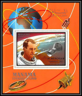 Manama - 3457a/ N° D 211 A White Overprint In Memoriam Espace (space) Neuf ** MNH Deluxe Miniature Sheet - Asie