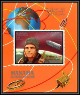 Manama - 3455/ N° C 211 A B Gagarine Overprint In Memoriam Espace Space Deluxe Miniature Neuf ** MNH Non Dentelé Imperf - Manama