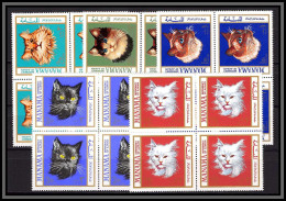 Manama - 3434b/ N°107/111 A Chats Cats Neuf ** MNH 1968 Bloc 4 - Gatti