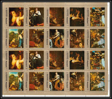 Manama - 3419/ N°960 A/I Tableau (Painting) Paintings Feuille Complete (sheet) Neuf ** MNH Rembrandt Vermeer - Manama