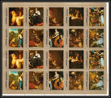 Manama - 3419/ N°960 A/I Tableau (Painting) Paintings Feuille Complete (sheet) Neuf ** MNH Rembrandt Vermeer - Rembrandt