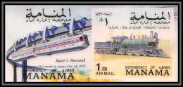 Manama - 3415/ Bloc N°177 Train 3d Stamps Railways Atlantic Usa Neuf ** MNH - Manama