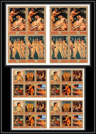 Manama - 3408/ N°646/653 B Italian Renaissance Nus Nude Tableau (Painting) Neuf ** MNH Non Dentelé Imperf Feuille Sheet - Naakt