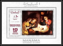 Manama - 3402a/ N°35 G Tableau (Painting) 1969 Van Honthorst Deluxe Miniature Sheet Neuf ** MNH - Religieux