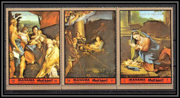 Manama - 3399/ N°1127/1129 A Correggio Tableau (Painting) Neuf ** MNH 1972 - Religious