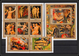 Manama - 3246c N°768/775 A + Bloc 155 A Imperf Tableaux Paintings Nus Nudes Flemish School ** Mnh Rubens - Manama