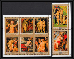 Manama - 3246b N°768/775 A Imperf Tableaux Paintings Nus Nudes Flemish School ** Mnh Rubens - Manama