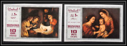 Manama - 3402b/ N° A 210/211 B 1969 Murillo Van Honthorst Tableau Painting Non Dentelé Imperf Neuf ** MNH Cote 9 - Religieux