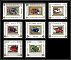 Manama - 3247 N° 777 / 784 Poissons (Fish) Deluxe Miniature Sheets ** Mnh - Manama