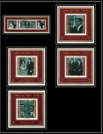 Manama - 3240c N° 800/806 B Deluxe Miniature Sheets Kennedy + De Gaulle Eisenhower ** Mnh Paire Non Dentelé Imperf  - De Gaulle (Generaal)