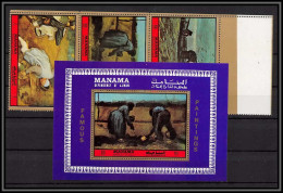 Manama - 3168/ N° 1076/1078 A + Bloc 212 A Peinture Tableaux Paintings Van Gogh Bruegel ** MNH - Manama