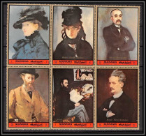 Manama - 3164a/ N° 1157/1162 A MANET AUTOPORTRAIT Peinture Tableaux Paintings ** MNH  - Impressionisme