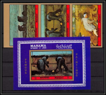 Manama - 3171/ N° 1076/1078 B + Bloc 212 B Peinture Tableaux Paintings Van Gogh Bruegel Non Dentelé Imperf ** MNH - Manama