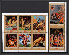 Manama - 3163e/ N° 600/607 A Greek Mythology Tableau (Painting)  - Nudes
