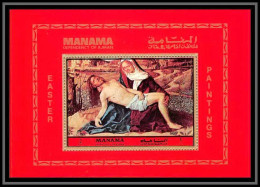 Manama - 3163/ Bloc N° 210 A Easter Paintings Peinture Tableaux Paintings ** MNH 1972 - Manama