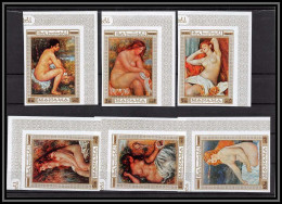 Manama - 3161d/ N° 270/275 B Renoir Nus Nudes Peinture Tableaux Paintings Non Dentelé Imperf ** MNH  - Nus