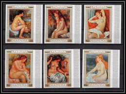 Manama - 3161c/ N° 270/275 B Renoir Nus Nudes Peinture Tableaux Paintings Non Dentelé Imperf ** MNH  - Manama