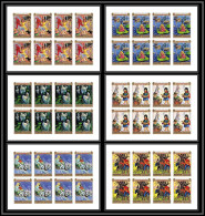 Manama - 3174a/ N° 893/898 B Contes Fairy Tales Andersen ** MNH Feuille Complete (sheet) Non Dentelé Imperf - Manama