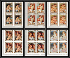Manama - 3161e/ N° 270/275 B Renoir Nus Nudes Peinture Tableaux Paintings Non Dentelé Imperf ** MNH Bloc 4 - Manama