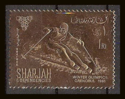 Sharjah - 2076a/ N°464 A Ski Grenoble 1968 Timbres OR Gold Stamps Jeux Olympiques (olympic Games) Neuf ** MNH - Hiver 1968: Grenoble