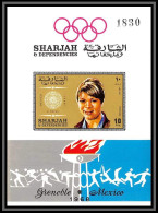 Sharjah - 2064/ Bloc N° 48 B Meyer Jeux Olympiques Olympics Mexico Grenoble 1968 Natation Non Dentelé Imperf ** MNH - Sharjah