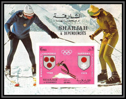 Sharjah - 2067/ Bloc N° 86 B Grenoble 1968 Sapporo 1972 Ski Jeux Olympiques (olympic Games) ** MNH  - Winter 1968: Grenoble