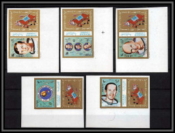 Sharjah - 2059a/ N°976/980 B Apollo 17 Cernan Evans Schmitt Zodiac Espace (space) Non Dentelé Imperf ** MNH - Asia