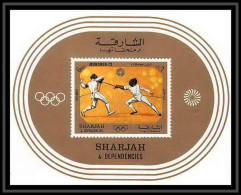 Sharjah - 2053/ Bloc N° 108 Escrime Fencing Jeux Olympiques (olympic Games) Munich 1972 ** MNH  - Fencing