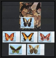 Sharjah - 2045a/ N° 1018/1022 B Bloc 118 Non Dentelé Imperf ** MNH Papillons Schmetterlinge Butterfly Butterflies - Schardscha