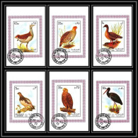 Sharjah - 2030/ N° 1184/1189 Eagle Stork Partridge Goose Oiseaux (bird Birds Oiseau) Deluxe Blocs Used  - Eagles & Birds Of Prey