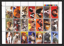 Sharjah - 2025/ 21 Timbres Bloc Géant Chiens (chien Dog Dogs) ** MNH  - Sharjah