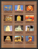 Sharjah - 1715 Bloc Tutankhamun Toutânkhamon Egypte Egyptian Art Pharaon Non Adopté ** MNH 1972 Egypt - Egyptology