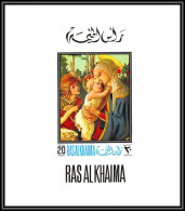 Ras Al Khaima - 746 N°267 Botticelli Virgin And Child Christmas Paintings Tableaux Noel Deluxe Miniatur Sheet ** MNH  - Religious