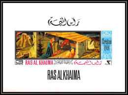 Ras Al Khaima - 740 N°274 Nativity Neri Di Bicci Christmas Paintings Tableaux Noel Deluxe Miniatur Sheet ** MNH  - Ra's Al-Chaima