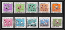 Ras Al Khaima - 706/ N° 37/46 A Pan Arab Games 1966 Football (Soccer) Escrime Fencing Boxe Swimming Neuf ** MNH - Ras Al-Khaima