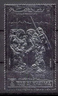 Ras Al Khaima - 678/ N° A 707 A Apollo 14 Timbre Argent Silver Stamps Neuf ** MNH - Ra's Al-Chaima