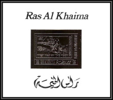 Ras Al Khaima - 659/ Bloc N° Z 95 Philympia First Man On The Moon OR Gold Stampsespace (space) Neuf ** MNH - Ra's Al-Chaima