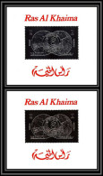 Ras Al Khaima - 665/ Bloc A/B 103 Apollo 15 Timbre OR Gold Silver Argent Non Dentelé Imperf Espace Space Neuf ** MNH - Ras Al-Khaima