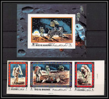 Ras Al Khaima - 658/ Bloc N° A 95 B + 434/440/446 Espace Space Research Apollo 12 Neuf ** MNHNon Dentelé Imperf - Ra's Al-Chaima