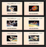 Ras Al Khaima - 696/ N°752/757 Deluxe Blocs Skylab Espace (space) Neuf ** MNH Numérotés - Ras Al-Khaima